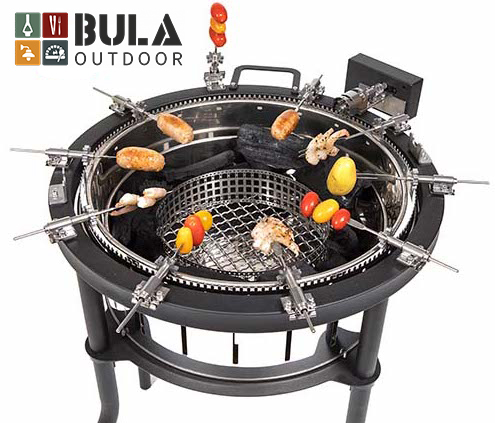 Smart BBQ Grill - automatisch draaiende spiesen en Bula Outdoor